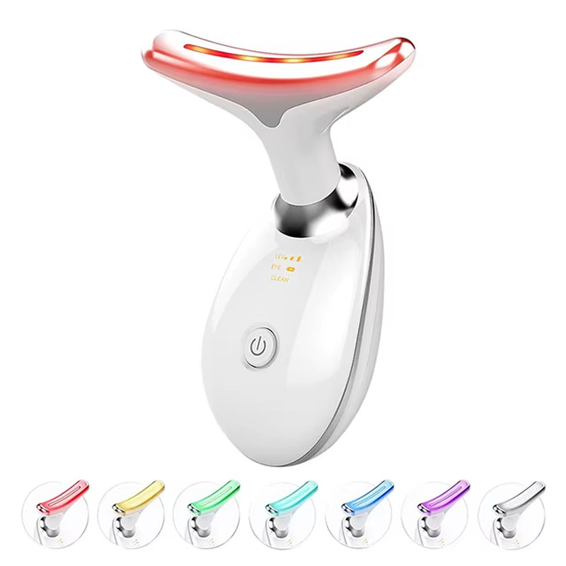 Face Lift 7 Colors Neck Beauty Neck Device Slim Massager Facial Lifting Tightening Face Wrinkle Remover Face Care Beauty Machine