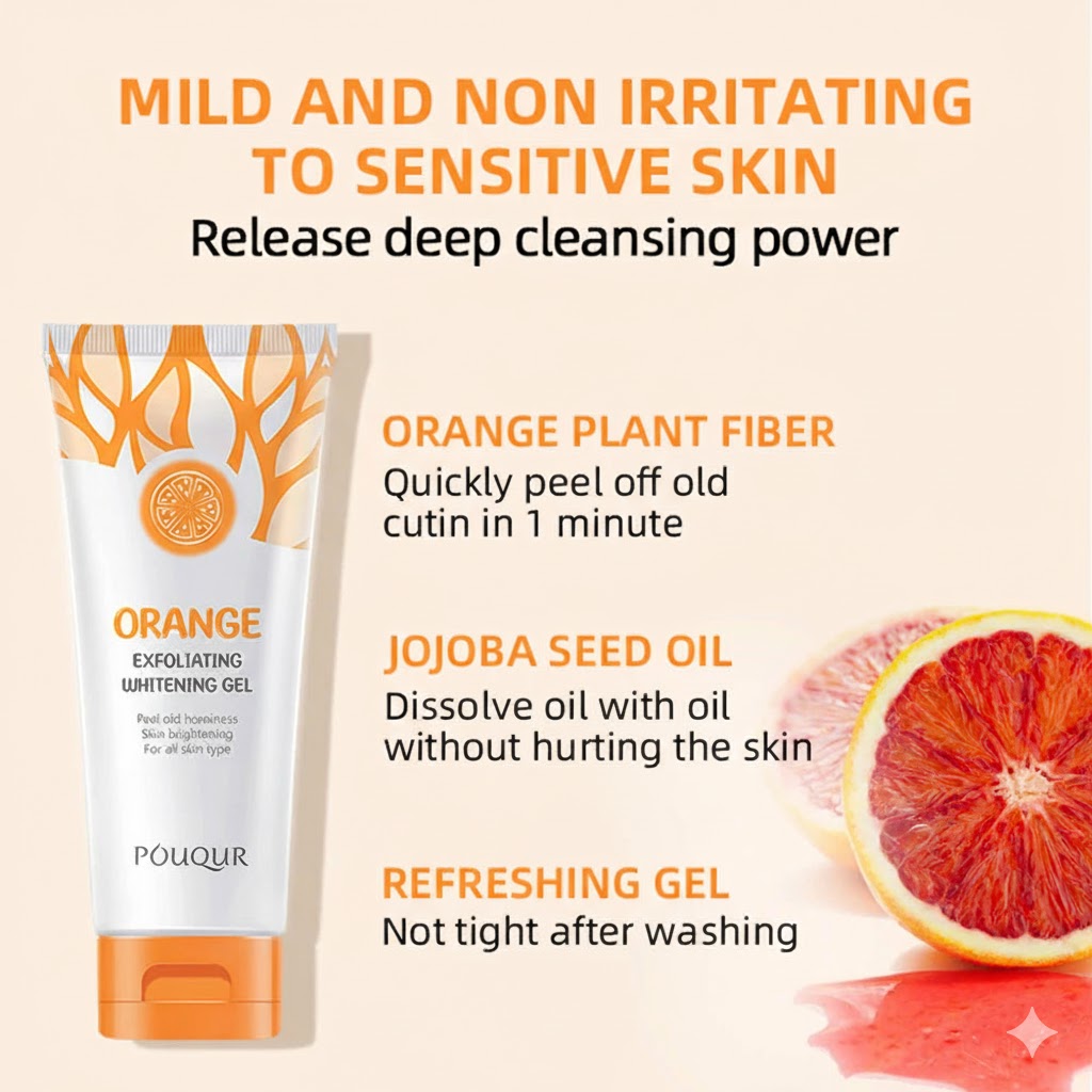 Orange Exfoliating Gel – Brightening Dead Skin Remover 50g