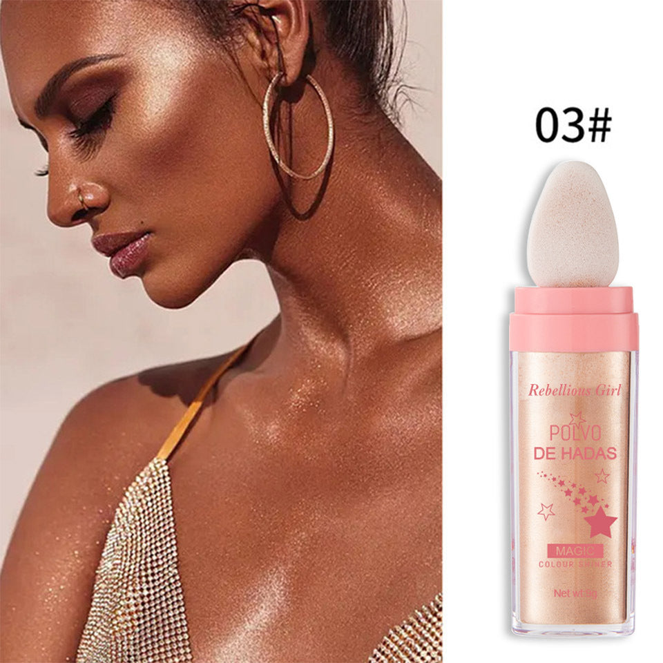 Fairy Dust 3-Color Highlighter Powder – Shimmer Glow for Face & Body