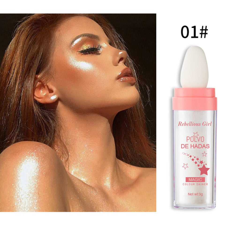 Fairy Dust 3-Color Highlighter Powder – Shimmer Glow for Face & Body
