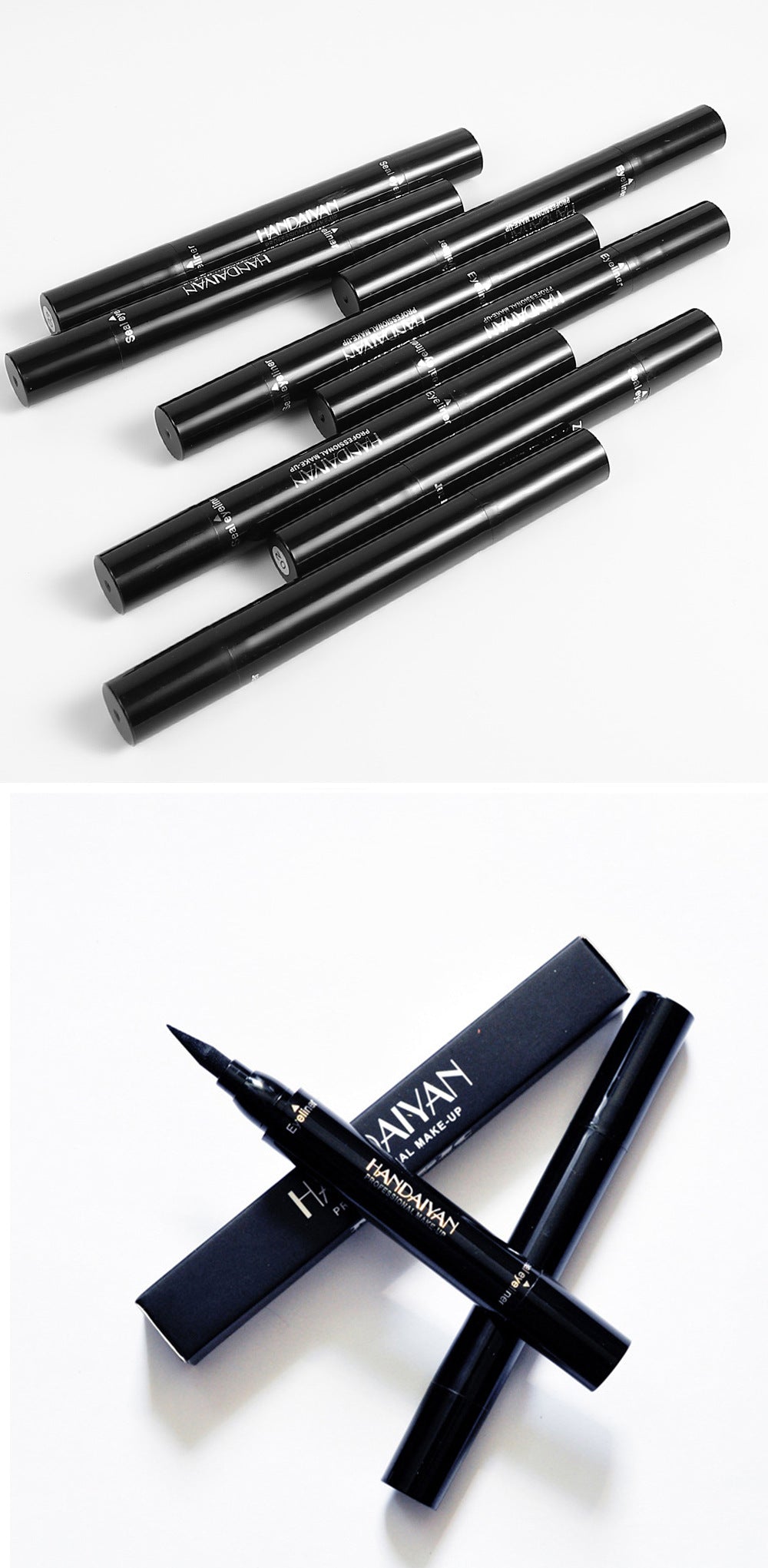Big Seal Stamp Liquid Eyeliner Pen Waterproof Fast Dry Black Eye Liner Pencil with Eyeliner Cosmetic Double-Ended Eyeliner