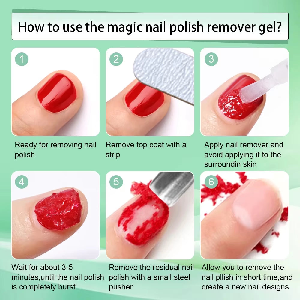Magic Nail Gel Remover – Fast UV Polish Dissolver 15ml