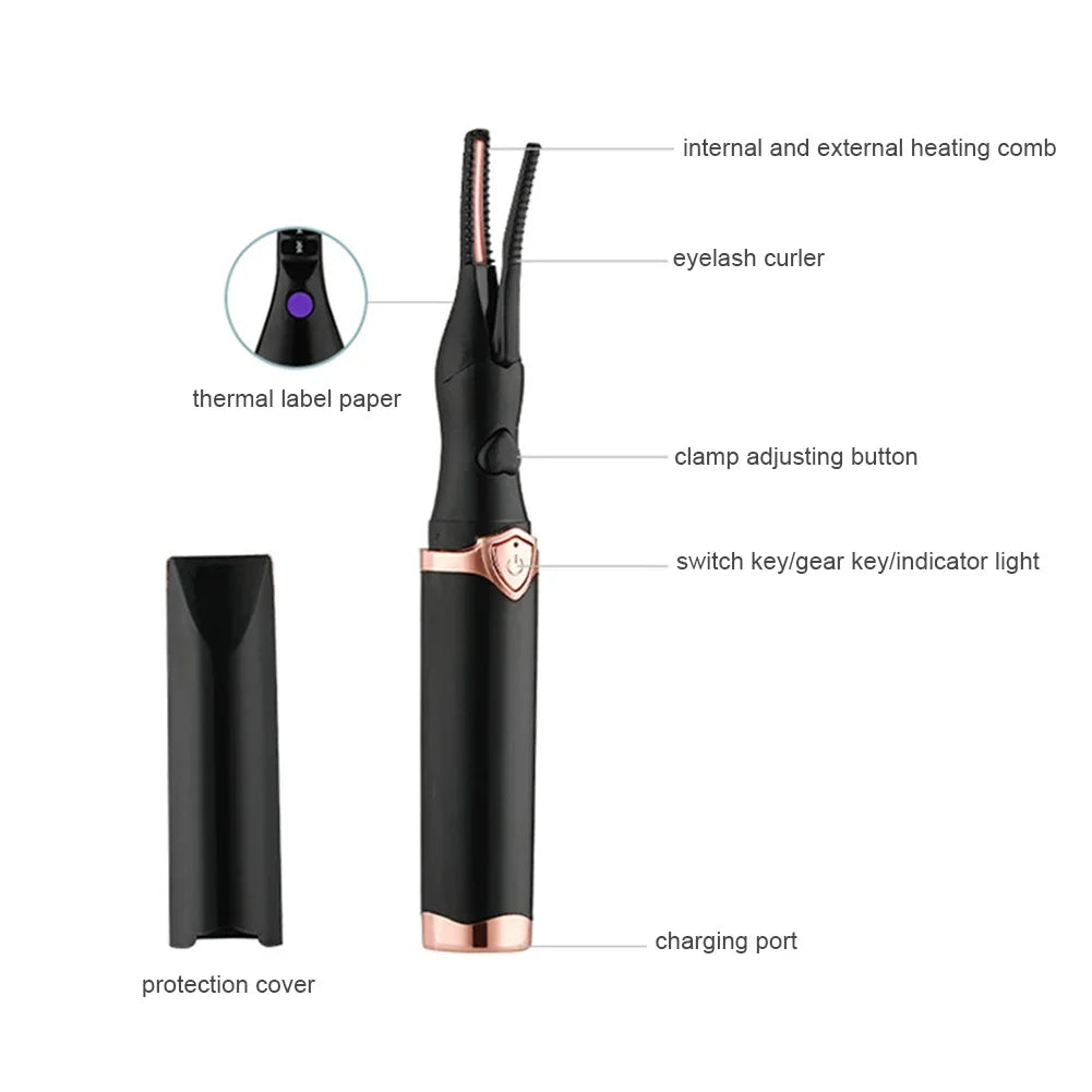 2-in-1 Heated Eyelash Curler USB Beauty Tool