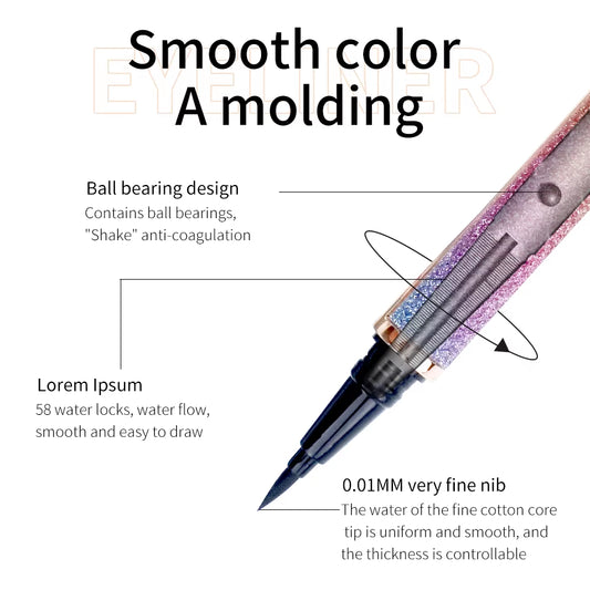 REDSIREN 2 in 1 Lash Glue & Eyeliner Waterproof Long Lasting Self Adhesive Glue False Eyelashes Black Liquid Eyeliner Glue Pen