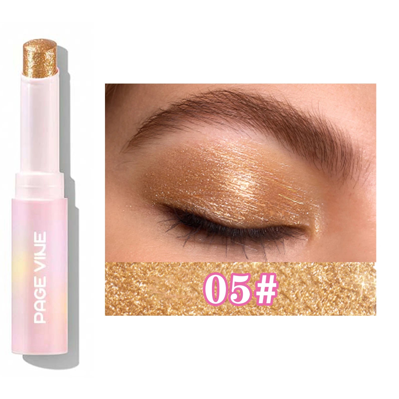 Jelly Eyeshadow Highlight Stick, Glitter Shimmer Long-Lasting High Pigment, Valentine'S Day Party Beach Travel Holiday