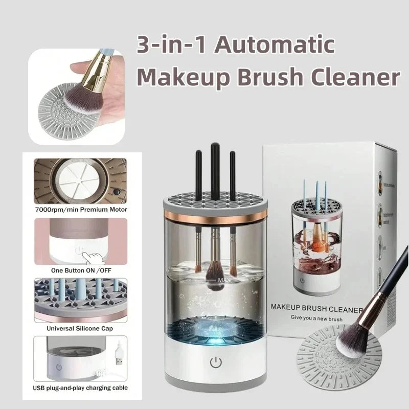 USB Electric Makeup Brush Cleaner – Quick & Portable